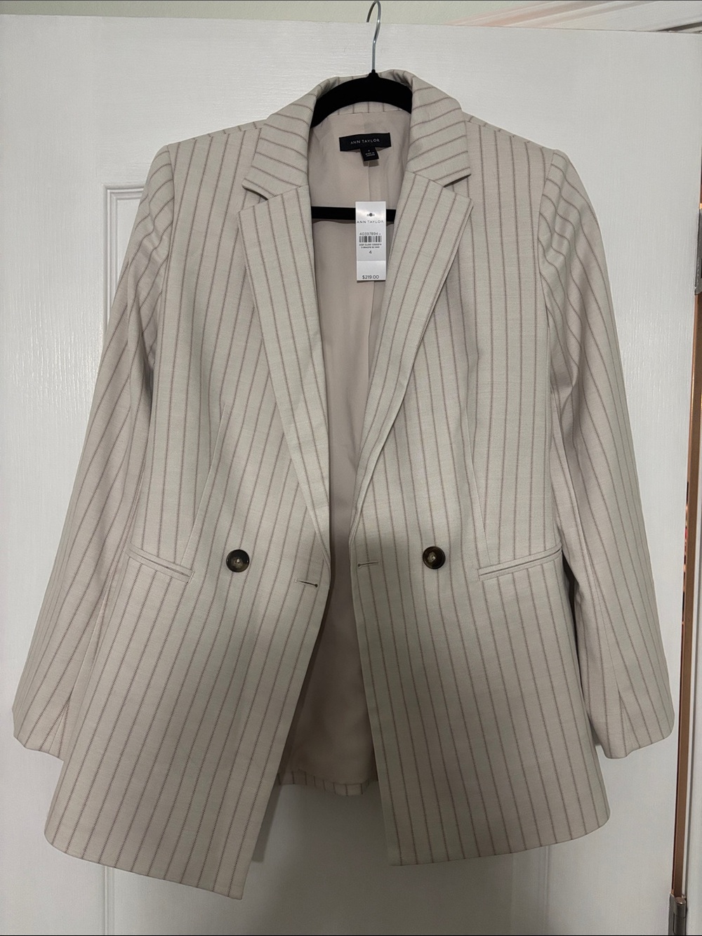 NWT Ann Taylor Womens Pinstripe Blazer